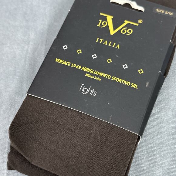 V Italia 1969 Versace Tights Pantyhose Stockings Size Small Medium Brown Italy - Picture 2 of 3